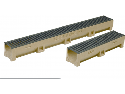 Žľab z polymérbetónu 50cm, liatinový rošt