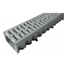 Odvodňovací žľab s roštom 100 cm sivá