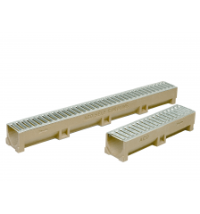 Žľab z polymérbetónu 50 cm, krycí rošt z pozinkovanej ocele